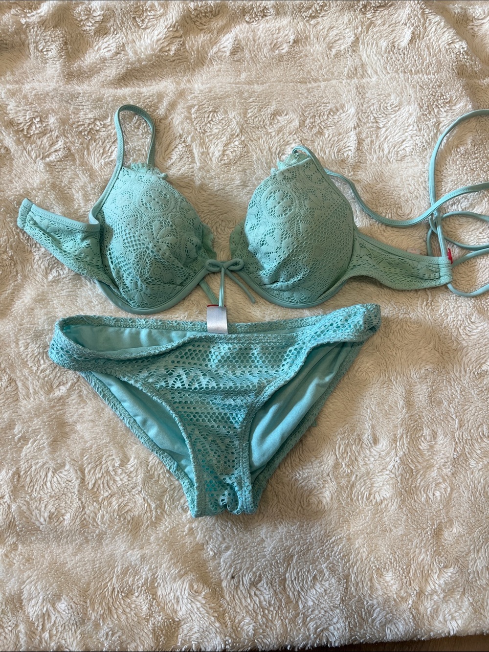 Light Aqua Lace Bikini Set – Women’s Intimates & Swim